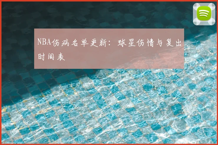 NBA伤病名单更新：球星伤情与复出时间表